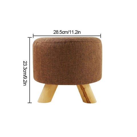 Direkt vom Hersteller: Hocker mit Holzbeinen und runder Fußstütze für Homeoffice