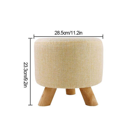 Direkt vom Hersteller: Hocker mit Holzbeinen und runder Fußstütze für Homeoffice