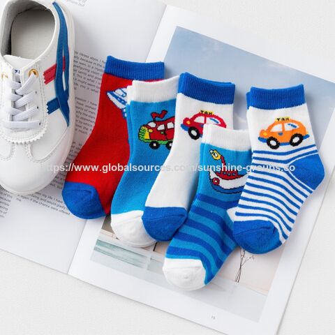 Babysocken - Baumwollsocken mit lockeren Öffnungen - Kindersocken im Cartoon-Stil - Babysocken - Socken für Jungen und Mädchen - Frühling