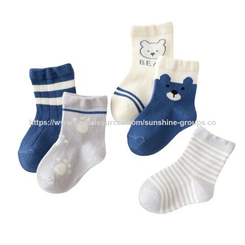 Babysocken - Baumwollsocken mit lockeren Öffnungen - Kindersocken im Cartoon-Stil - Babysocken - Socken für Jungen und Mädchen - Frühling