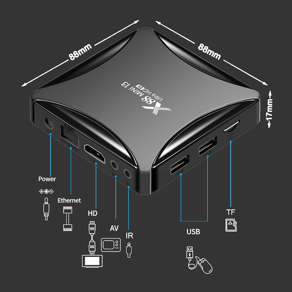 Factory Direct High Quality China Wholesale 8k@30fps Tv Box X88 Mini 13 ...