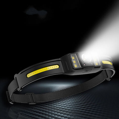 Prix de gros usine Lampe frontale à capteur intelligent super brillante, à forte lumière, universelle et portable pour l'extérieur