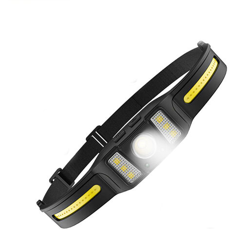 Prix de gros usine Lampe frontale à capteur intelligent super brillante, à forte lumière, universelle et portable pour l'extérieur