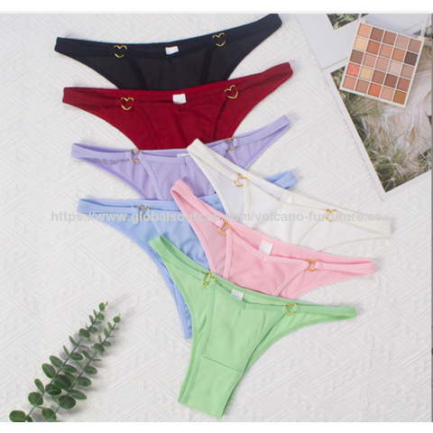 Bragas sexys de cintura baja para mujer, algodón, transpirables, OEM