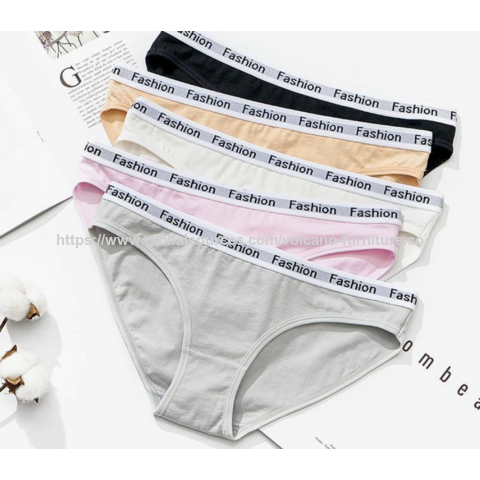 Bragas sexys de cintura baja para mujer, algodón, transpirables, OEM