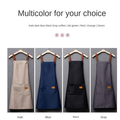مريلة مطبخ قماشية مخصصة مقاومة للماء والزيت، مريلة نادل قابلة للتعديل، مريلة نجار قابلة للغسل للأدوات