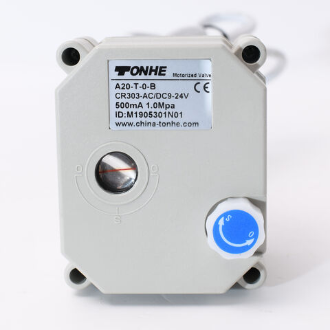 Válvula de bola motorizada de acero inoxidable NSF61 con control eléctrico bidireccional para flujo de agua, con operación manual (T20-S2-B)