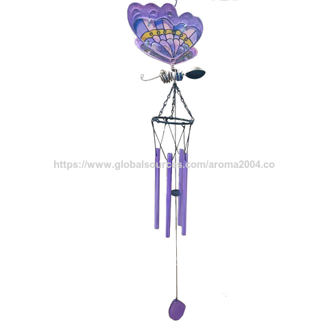 Sino de vento decorativo para casa e jardim, fada, metal colorido, presente encantador e barato