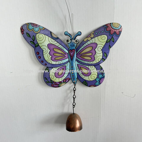 Sino de vento decorativo para casa e jardim, fada, metal colorido, presente encantador e barato