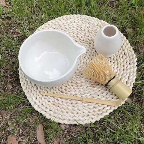 Individuelles Matcha-Besen-Set, Matcha-Set, Bambusschale, Rosa Matcha-Set