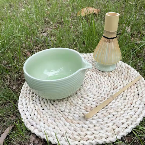 Individuelles Matcha-Besen-Set, Matcha-Set, Bambusschale, Rosa Matcha-Set