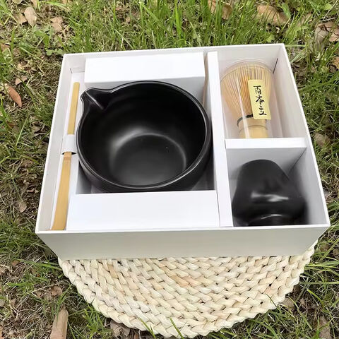 Individuelles Matcha-Besen-Set, Matcha-Set, Bambusschale, Rosa Matcha-Set