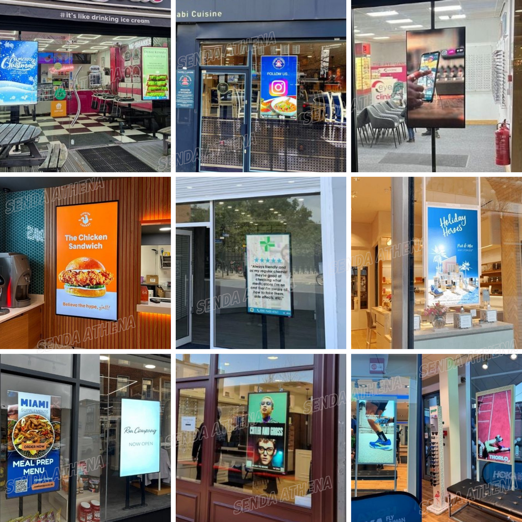 Window Signage Counter 43 Inch Double-sided Hanging Window Digital Signage, Retail Digital ...