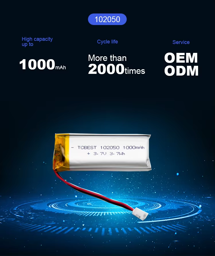 104050 3.7V 2500mAh Batteria ricaricabile ai polimeri di lio per auricolare Bluetooth Fotocamera Navigatore GPS Walkie-talkie Batteria PH2.0  44