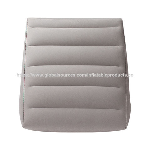Aufblasbares PVC-Beinkissen, multifunktionales aufblasbares Schrägkissen, Plüschkissen, tragbares Rückenlehnen-Lendenkissen, Lagerware