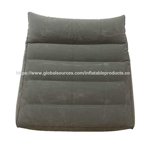 Aufblasbares PVC-Beinkissen, multifunktionales aufblasbares Schrägkissen, Plüschkissen, tragbares Rückenlehnen-Lendenkissen, Lagerware