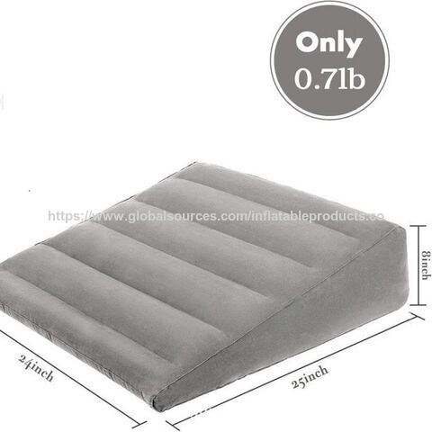 Aufblasbares PVC-Beinkissen, multifunktionales aufblasbares Schrägkissen, Plüschkissen, tragbares Rückenlehnen-Lendenkissen, Lagerware