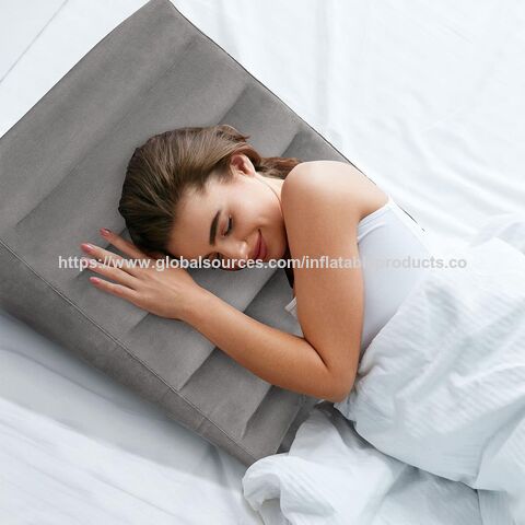 Aufblasbares PVC-Beinkissen, multifunktionales aufblasbares Schrägkissen, Plüschkissen, tragbares Rückenlehnen-Lendenkissen, Lagerware