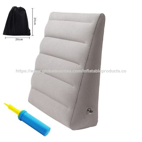 Aufblasbares PVC-Beinkissen, multifunktionales aufblasbares Schrägkissen, Plüschkissen, tragbares Rückenlehnen-Lendenkissen, Lagerware