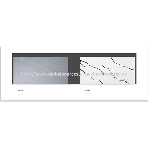 Tabla de cuarzo diseño Calacatta, piedra artificial en tamaño máximo de 3300x1900mm con precio barato al por mayor de fábrica