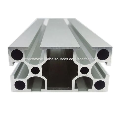 Perfiles de aluminio OEM 40X80 al por mayor en stock, corte CNC plateado anodizado, extrusión de aluminio industrial perfecta, perfil con ranura en T