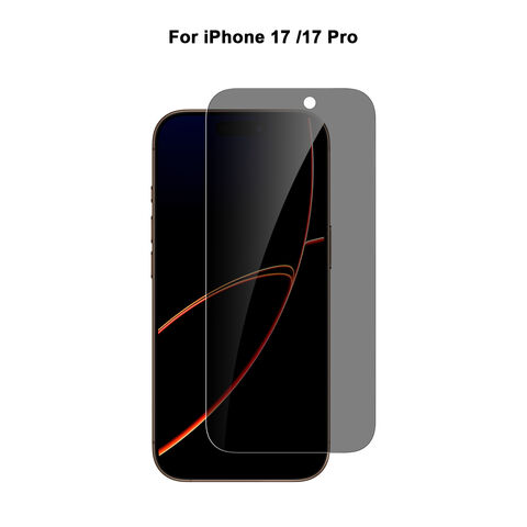Protector de pantalla de privacidad de vidrio templado con tacto suave para iPhone 17 Pro Max