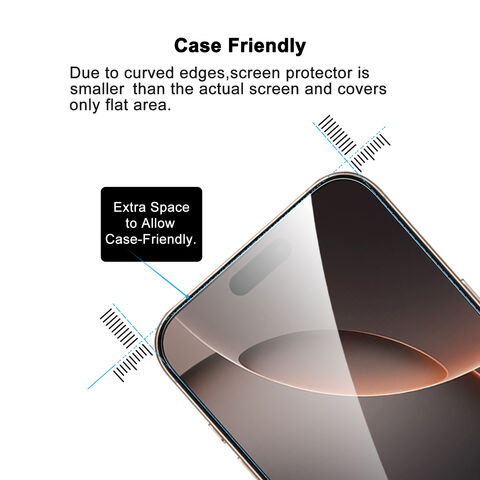 Protector de pantalla de privacidad de vidrio templado con tacto suave para iPhone 17 Pro Max