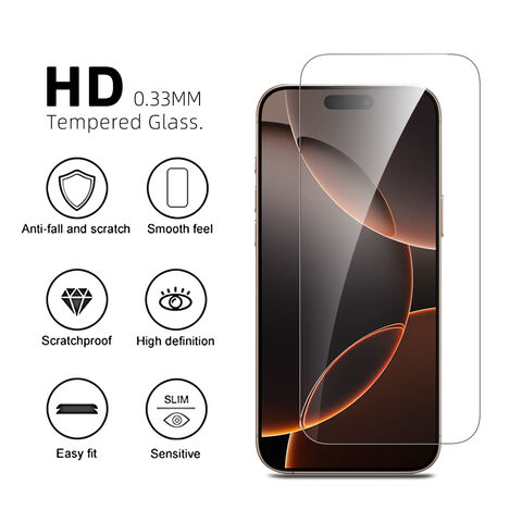 Protector de pantalla de privacidad de vidrio templado con tacto suave para iPhone 17 Pro Max