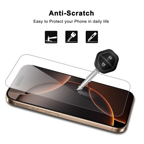 Protector de pantalla de privacidad de vidrio templado con tacto suave para iPhone 17 Pro Max