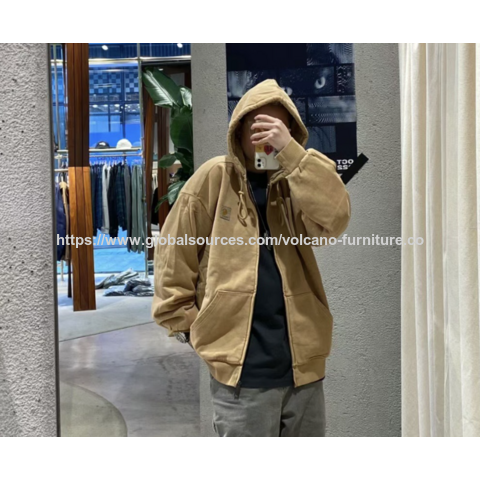 Carhartt American Heavy Wash im Großhandel für Vintage-inspirierte Kapuzenjacken mit Reißverschluss, Classic Vista Mäntel für Damen und Herren