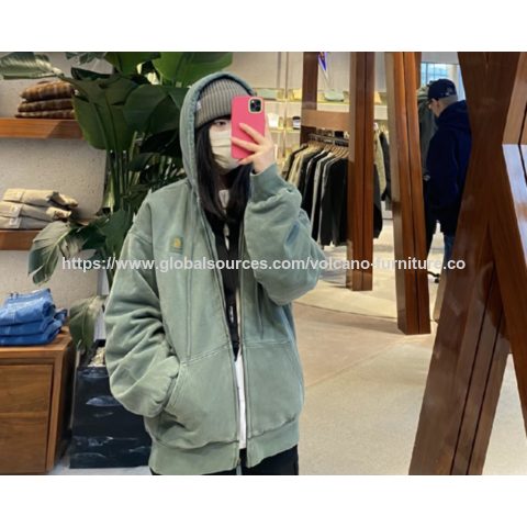 Carhartt American Heavy Wash im Großhandel für Vintage-inspirierte Kapuzenjacken mit Reißverschluss, Classic Vista Mäntel für Damen und Herren