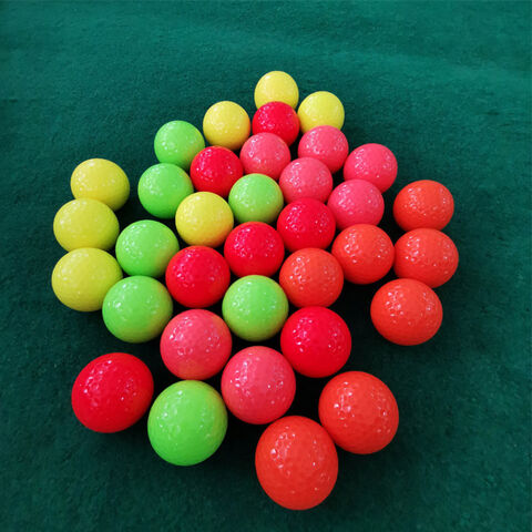 Vente Directe d'Usine de Balles de Golf d'Entraînement Double Couche Colorées avec Logo Personnalisé pour Practice de Golf