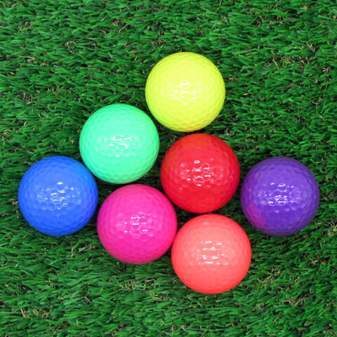 Vente Directe d'Usine de Balles de Golf d'Entraînement Double Couche Colorées avec Logo Personnalisé pour Practice de Golf