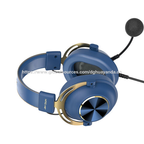 Direkt vom Hersteller: Blaues kabelgebundenes Headset für Gaming, USB-Version für Gamer PC Laptop