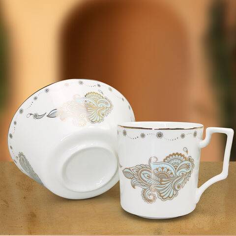 Vajilla de Porcelana China con Borde Dorado: Platos Llanos, Hondos, de Postre y Bajo Platos con Filo de Oro