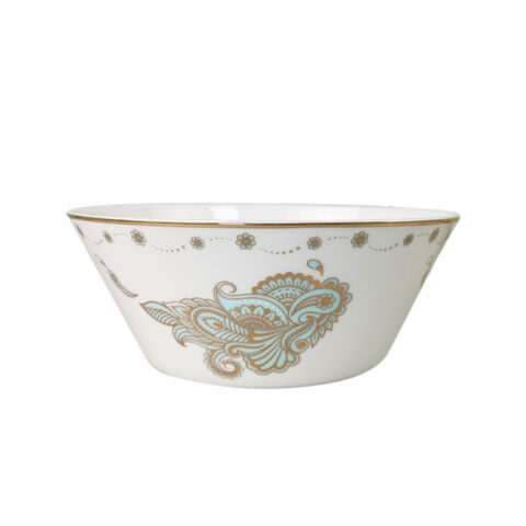 Vajilla de Porcelana China con Borde Dorado: Platos Llanos, Hondos, de Postre y Bajo Platos con Filo de Oro