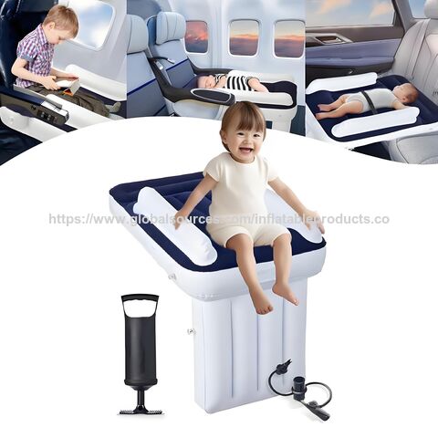 Lit de voyage gonflable pour bébé, lit gonflable portable pour enfants pour train à grande vitesse, avion et voiture, produit en stock