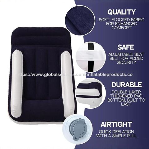 Lit de voyage gonflable pour bébé, lit gonflable portable pour enfants pour train à grande vitesse, avion et voiture, produit en stock