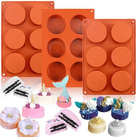 Moule de Cuisson en Silicone Rond, Moule à Gâteau en Silicone, Moule à Muffin, Cupcake, Pudding, Gelée