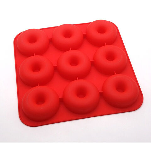 Moule à Donuts en Silicone, Plaque de Cuisson Antiadhésive pour 6 Donuts Taille Standard, Bagels et Plus - Idéal pour les Boulangers Professionnels