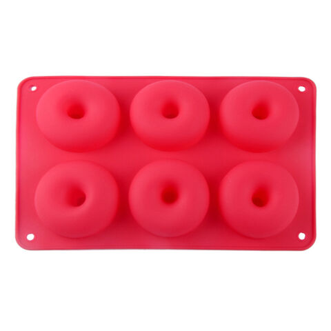 Moule à Donuts en Silicone, Plaque de Cuisson Antiadhésive pour 6 Donuts Taille Standard, Bagels et Plus - Idéal pour les Boulangers Professionnels