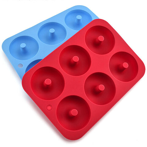 Moule à Donuts en Silicone, Plaque de Cuisson Antiadhésive pour 6 Donuts Taille Standard, Bagels et Plus - Idéal pour les Boulangers Professionnels