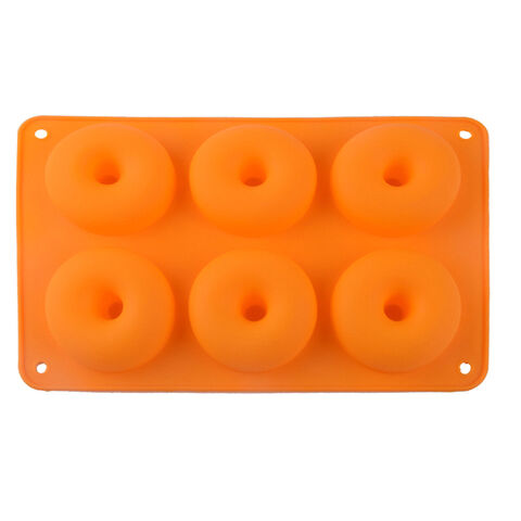 Moule à Donuts en Silicone, Plaque de Cuisson Antiadhésive pour 6 Donuts Taille Standard, Bagels et Plus - Idéal pour les Boulangers Professionnels