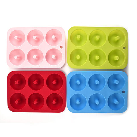 Moule à Donuts en Silicone, Plaque de Cuisson Antiadhésive pour 6 Donuts Taille Standard, Bagels et Plus - Idéal pour les Boulangers Professionnels