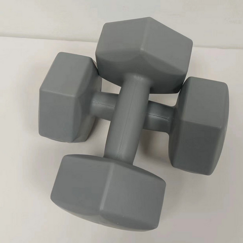 Conjunto de halteres de plástico mergulhado fosco, equipamento de exercício esportivo doméstico, halteres pequenos de ferro fundido sólido para fitness