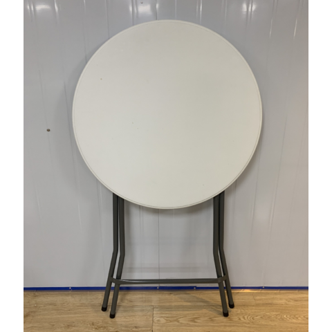 Tragbarer, klappbarer runder Outdoor-Tisch | 80cm, blasgeformter, runder Bartisch | Klappbarer Bistrotisch für Veranstaltungen & Terrassen