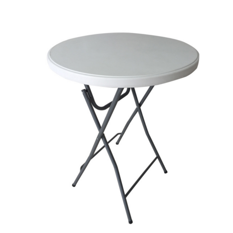 Tragbarer, klappbarer runder Outdoor-Tisch | 80cm, blasgeformter, runder Bartisch | Klappbarer Bistrotisch für Veranstaltungen & Terrassen