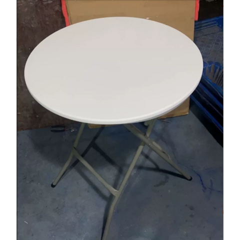 Tragbarer, klappbarer runder Outdoor-Tisch | 80cm, blasgeformter, runder Bartisch | Klappbarer Bistrotisch für Veranstaltungen & Terrassen