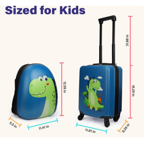 Aufsitzbarer Kinderkoffer, Abschleppbares Kleinkindgepäck | Handgepäck Süße Tasche mit Rädern | Kinderkoffer und Flugreise-Essentials