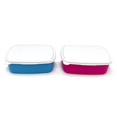 Lancheira Bento de Plástico Ecológico para Crianças e Adultos, Sublimação em Branco, Estilo Japonês com Divisória, de Venda Quente